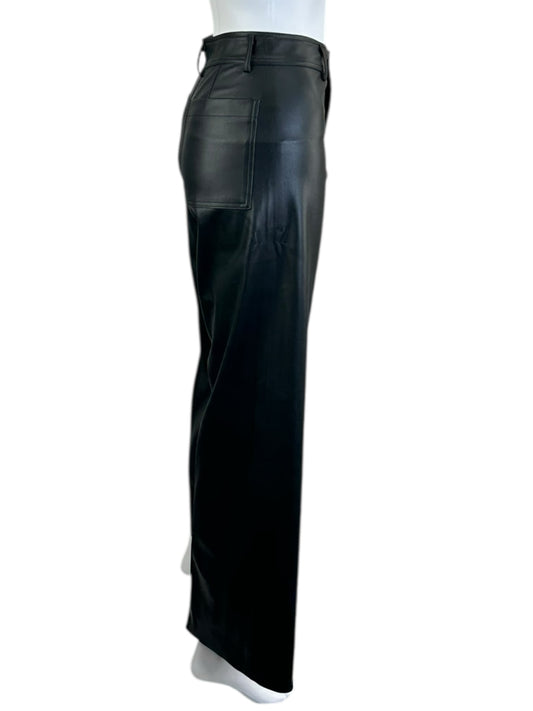 Z SUPPLY NWT Black Vegan Leather Pants Size L