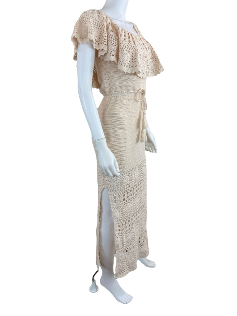Spell Cream Crochet Knitted Maxi Dress Size XS