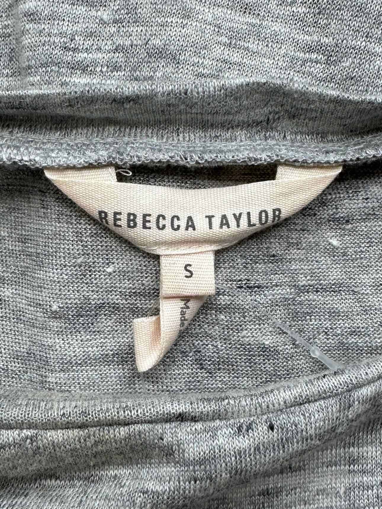 REBECCA TAYLOR Grey 100% Linen Dress Size S