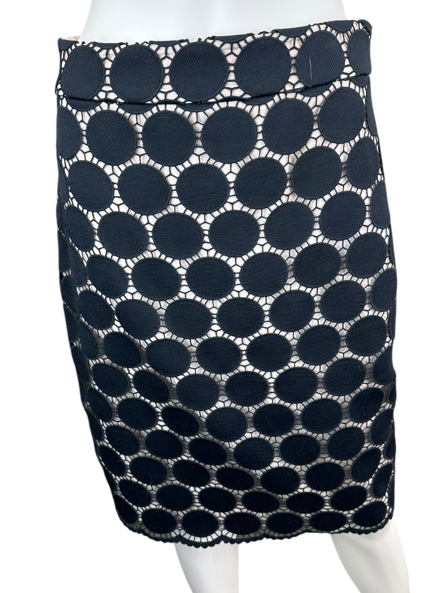 Kate Spade Navy Eyelet Pencil Skirt Size 4