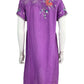 Johnny Was Purple Embroidered Dress Size M