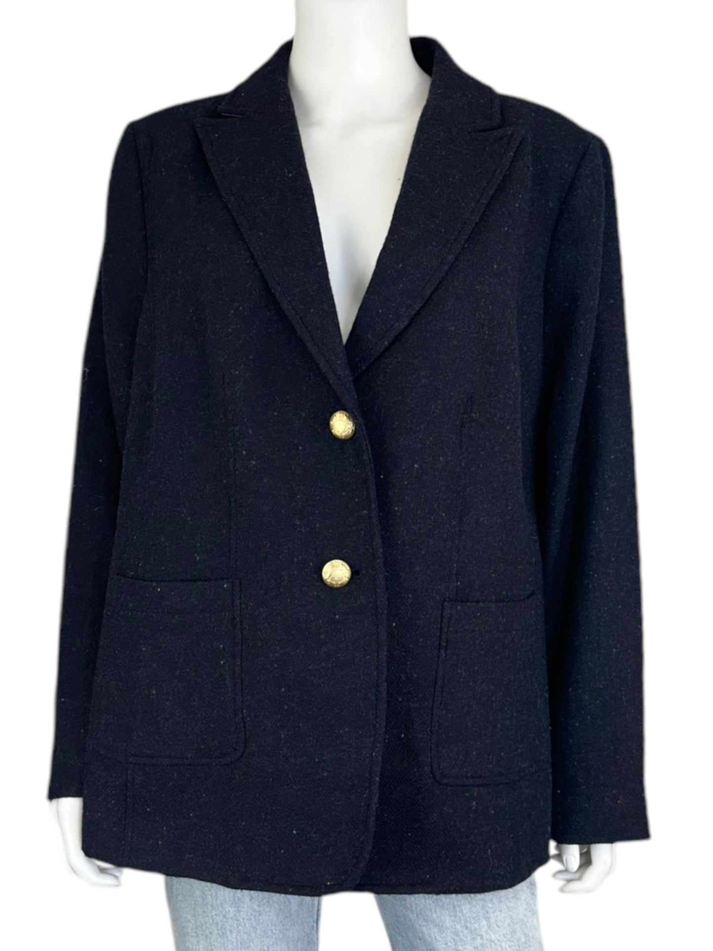 Talbots Navy Wool Blazer Size 14