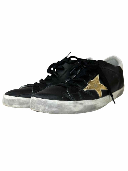 GOLDENGOOSE Super-Star Black Leather Sneakers Size 40