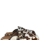 Donald Pliner 'SABEL' White/Brown Cow Print Mules Size 8.5