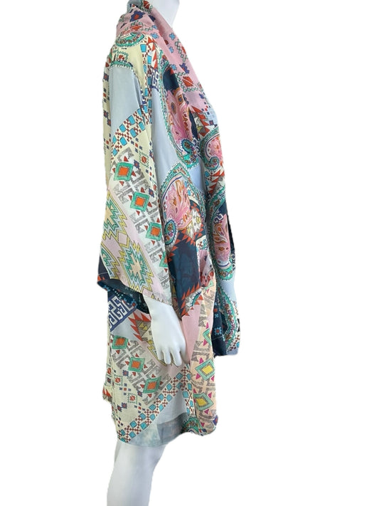Johnny Was Multi colored Paisley Print Kimono/Wrap Size S
