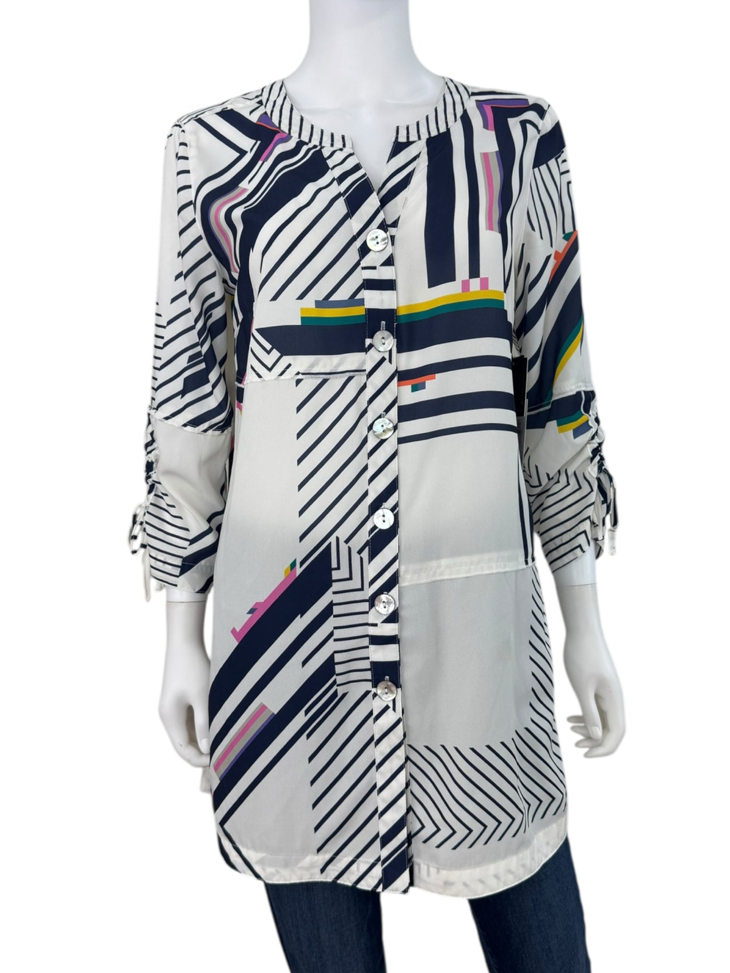 JOHN MARK NWT Color Collage Button-Down Shirt Size S