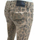 R13 Brown Leopard Print KATE Skinny Jeans Size 2