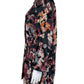 Chico's Muted Floral Drama Jacquard Coat Jacket Size M