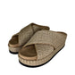 ROAM Cross Stack Raffia Platform Sandal Size 10