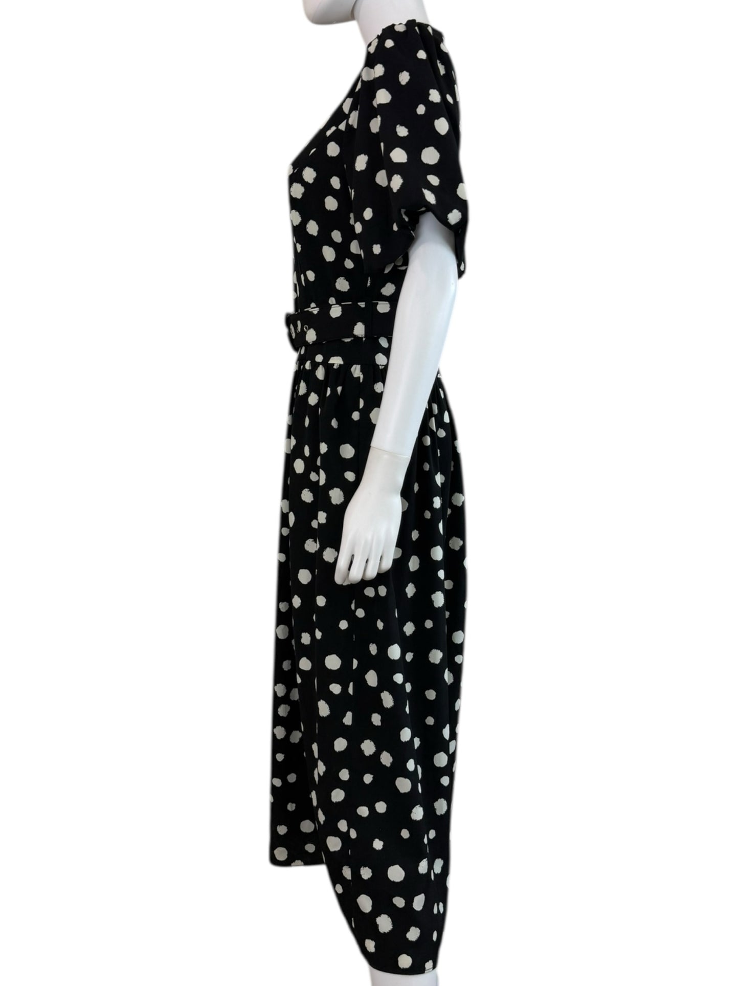 Adelyn Rae NWT Black Darlene Polkadot Mini Dress Size M