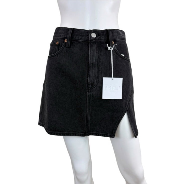 PISTOLA NWT Black Rhea Denim Mini Skirt Size 29