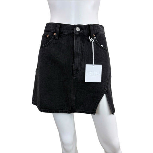 PISTOLA NWT Black Rhea Denim Mini Skirt Size 29