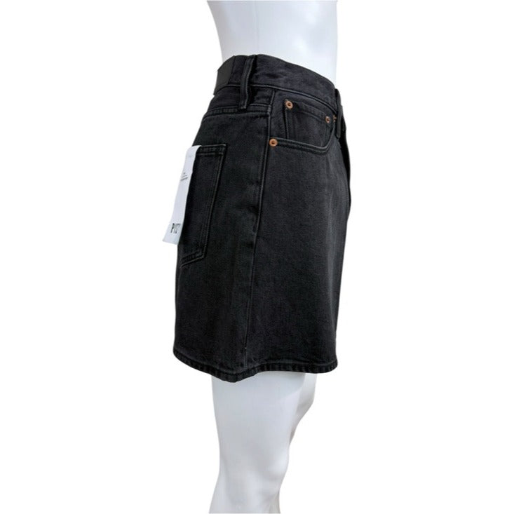 PISTOLA NWT Black Rhea Denim Mini Skirt Size 29