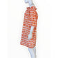 Brooke Wright Orange Plaid Olivia Off-the-Shoulder Dress Size M