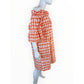 Brooke Wright Orange Plaid Olivia Off-the-Shoulder Dress Size M