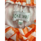 Brooke Wright Orange Plaid Olivia Off-the-Shoulder Dress Size M