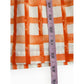 Brooke Wright Orange Plaid Olivia Off-the-Shoulder Dress Size M