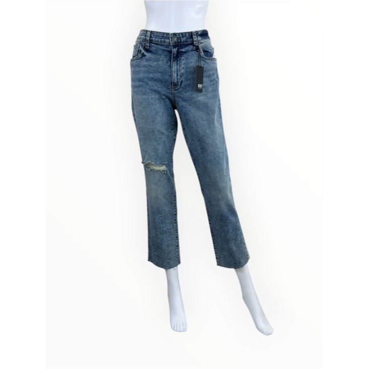KUT from the KLOTH NWT REESE High Rise Ankle Straight Leg Jeans Size 10