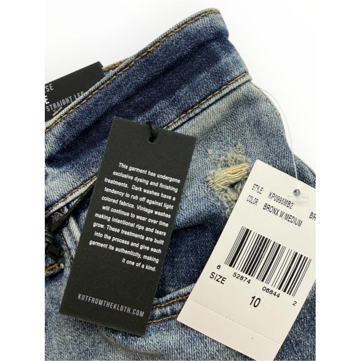 KUT from the KLOTH NWT REESE High Rise Ankle Straight Leg Jeans Size 10