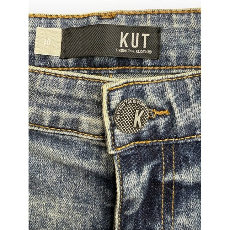 KUT from the KLOTH NWT REESE High Rise Ankle Straight Leg Jeans Size 10