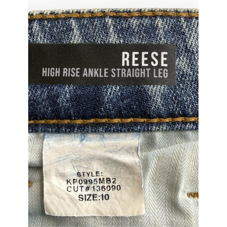 KUT from the KLOTH NWT REESE High Rise Ankle Straight Leg Jeans Size 10