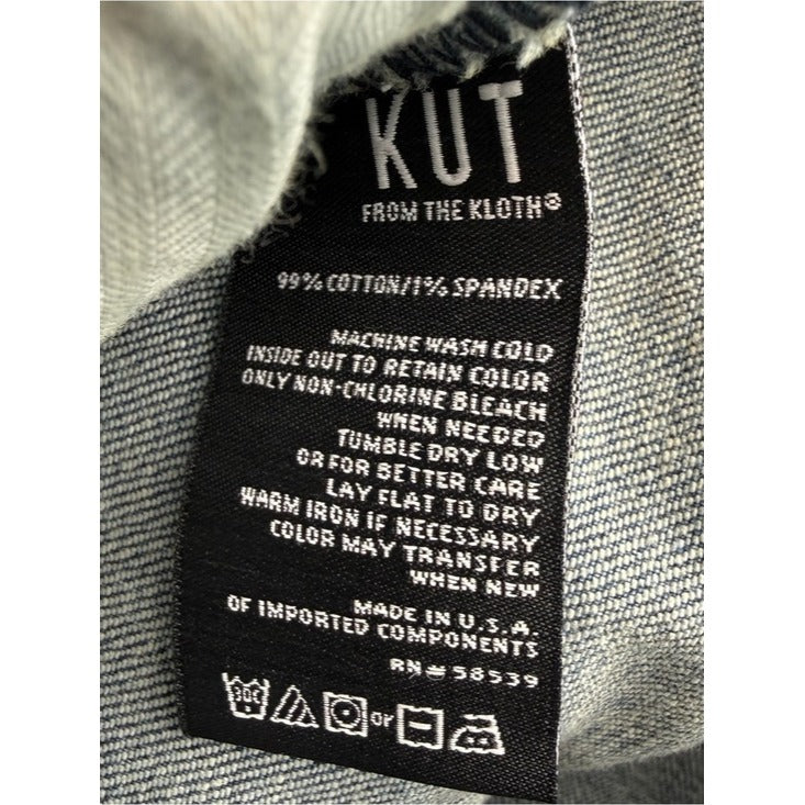 KUT from the KLOTH NWT REESE High Rise Ankle Straight Leg Jeans Size 10