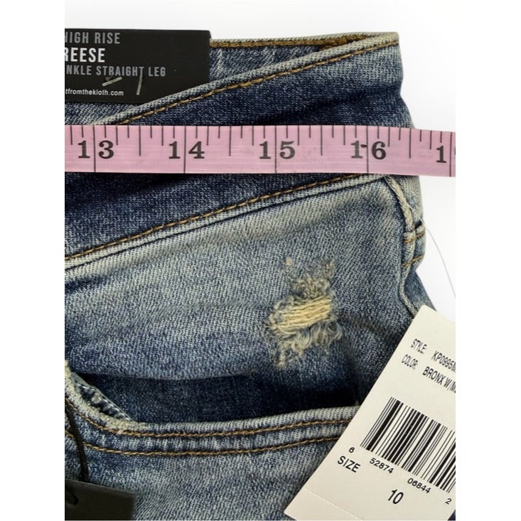 KUT from the KLOTH NWT REESE High Rise Ankle Straight Leg Jeans Size 10