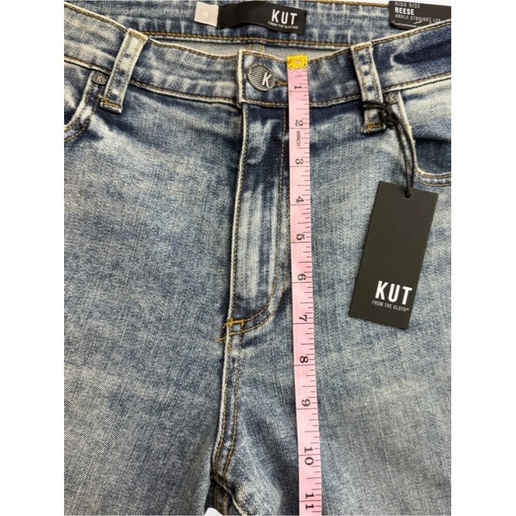 KUT from the KLOTH NWT REESE High Rise Ankle Straight Leg Jeans Size 10