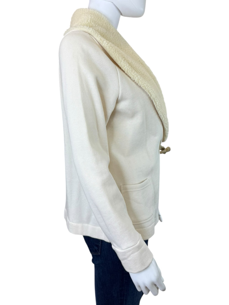 LRL Lauren Jeans Co. NWT Cream Sherpa Jacket Size PL