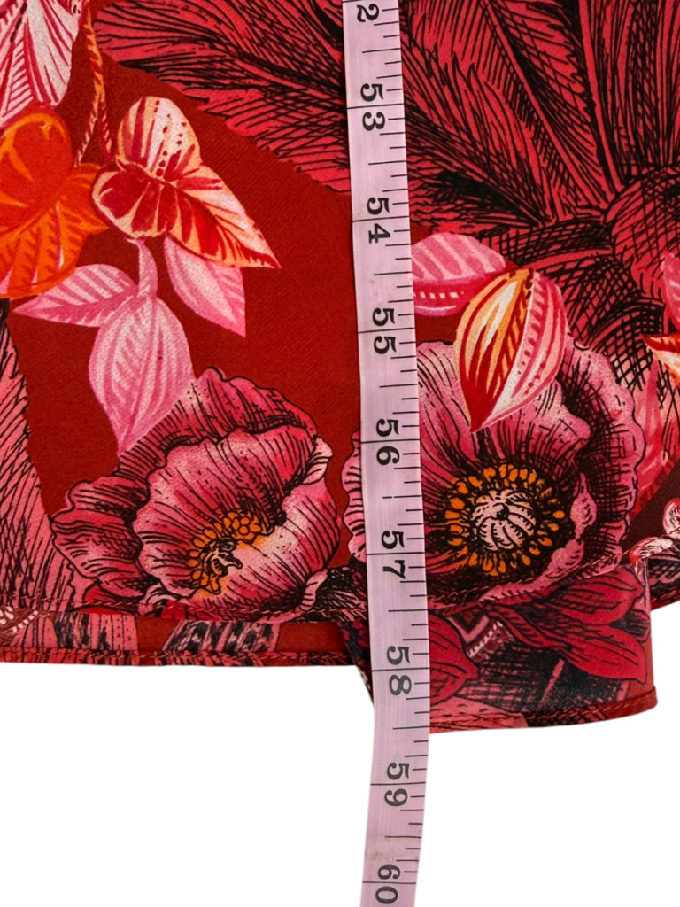 Robert Graham Red Floral Maxi Dress Size 12