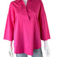 Chico's Pink Cotton Popover Top Size M