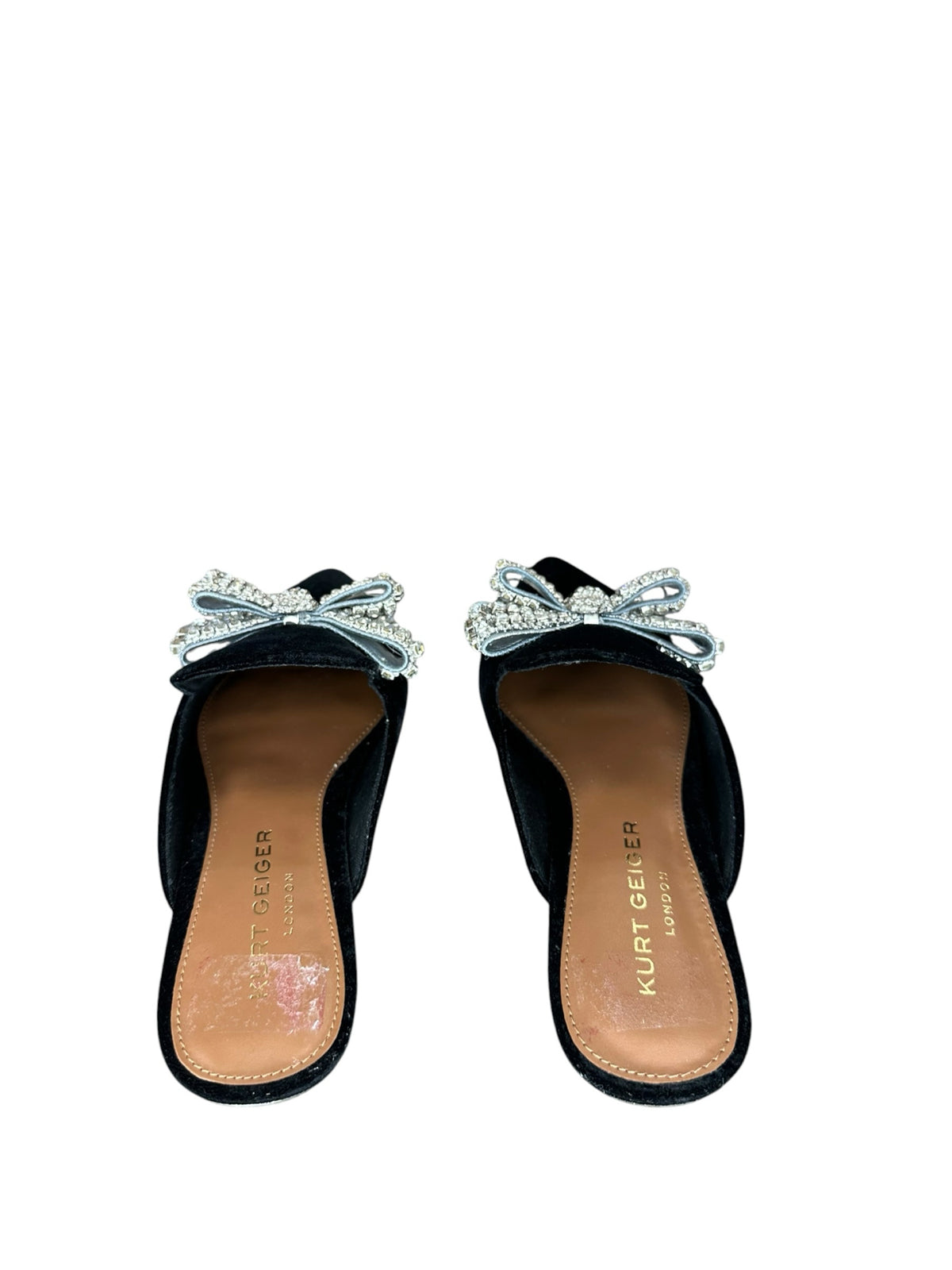 Kurt Geiger Black Velvet Mules Size 37