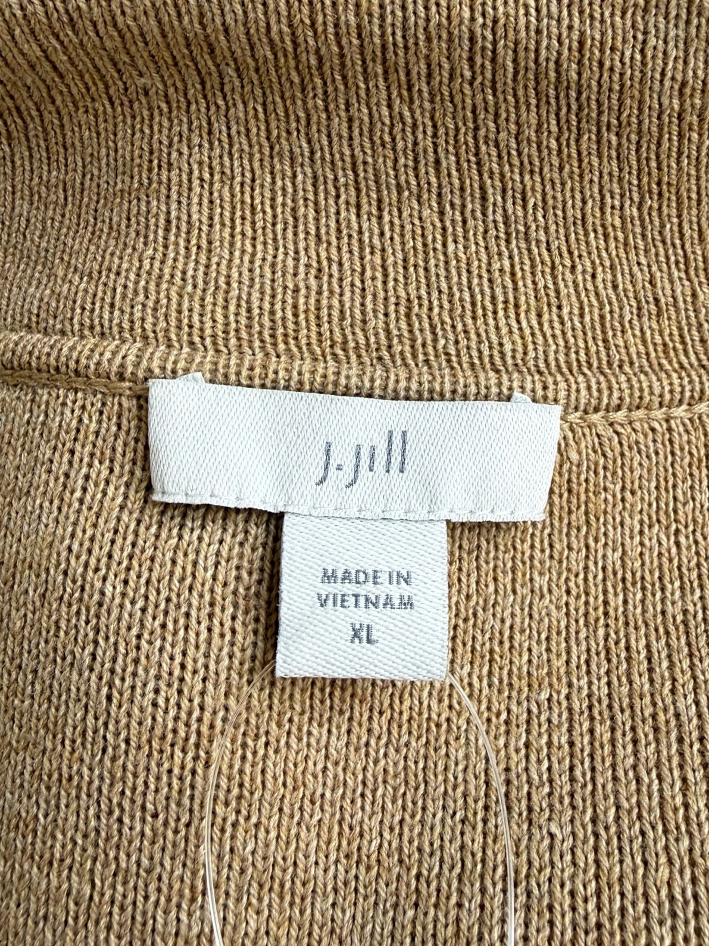 J. Jill Tan Sweater Knit Blazer Size XL