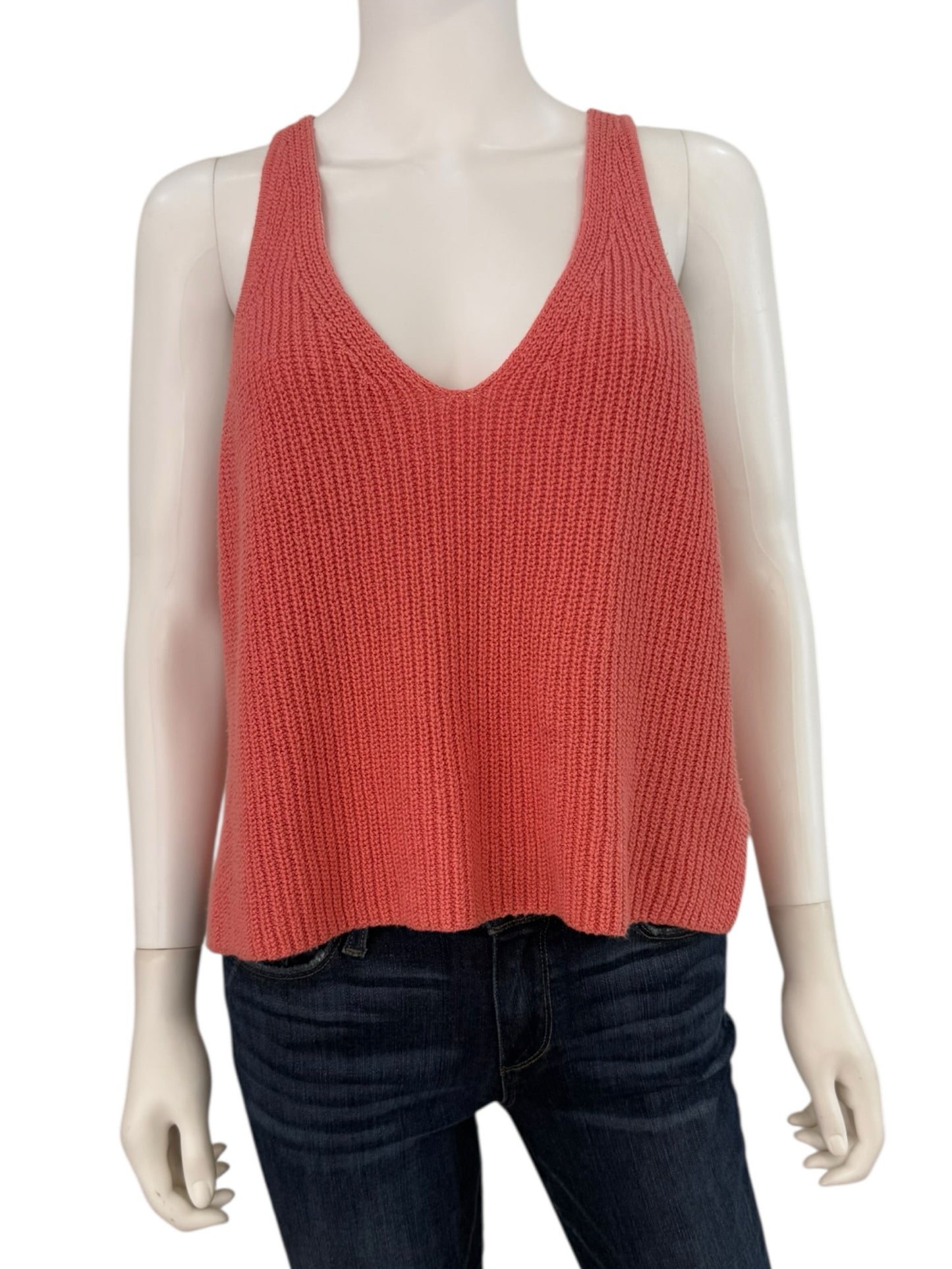 splendid Coral 100% Cotton Sweater Tank Size S