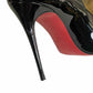 Christian Louboutin Hot Chick 100 Black Patent Pump Size 37