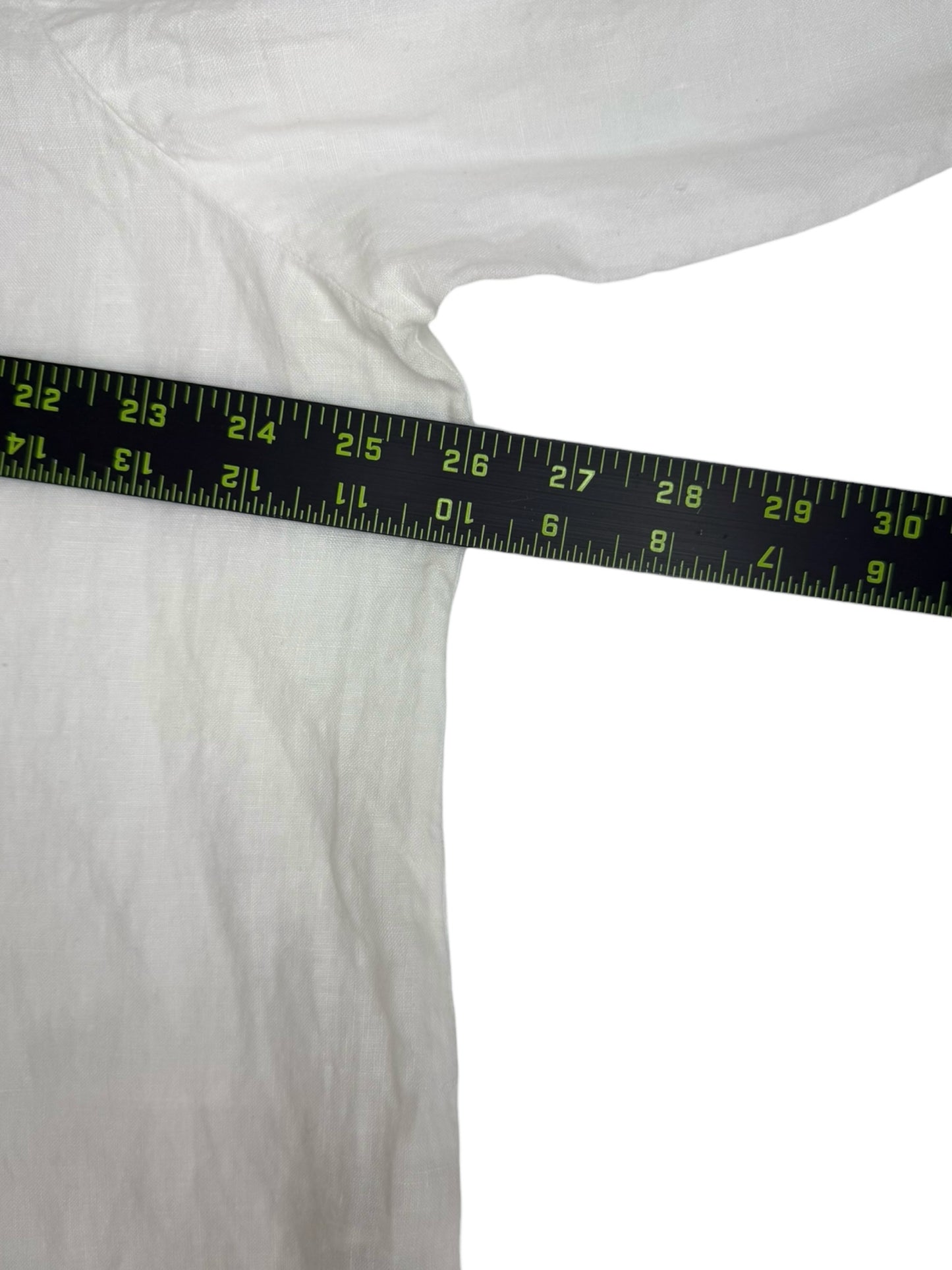EILEEN FISHER NWT White 100% Linen Button-Down Shirt Size 1X
