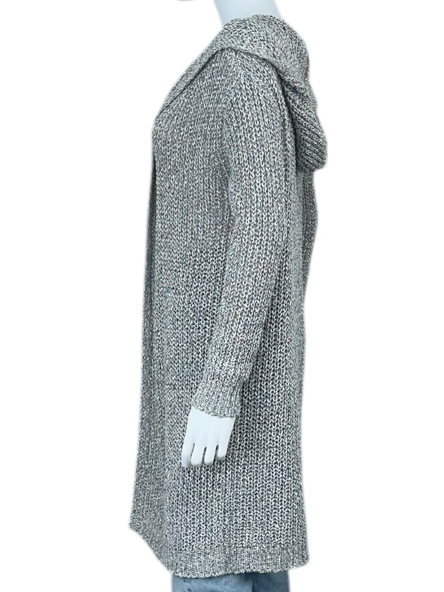 one grey day Gray Cotton Blend Duster Cardigan Size S