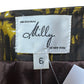 MILLY Black and Yellow Patterned Midi Skirt NWT Size 6