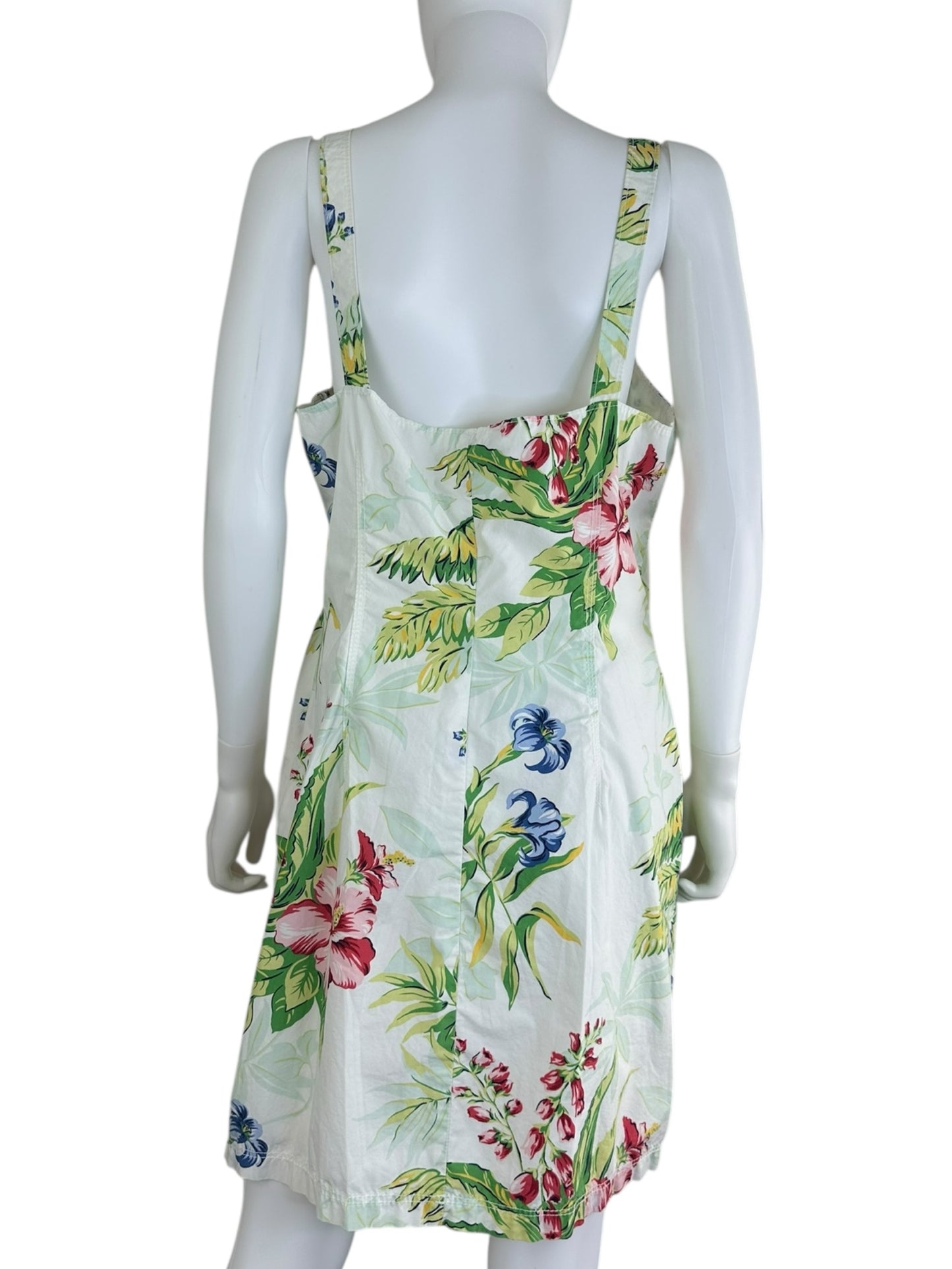 Tommy Hilfiger 100% Cotton Tropical Floral Print Dress Size 14