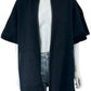 EILEEN FISHER Black 100% Wool Kimono Size XXS