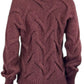 Madewell Mauve Wool Cable Knit Sweater Cardigan Size XS BASE