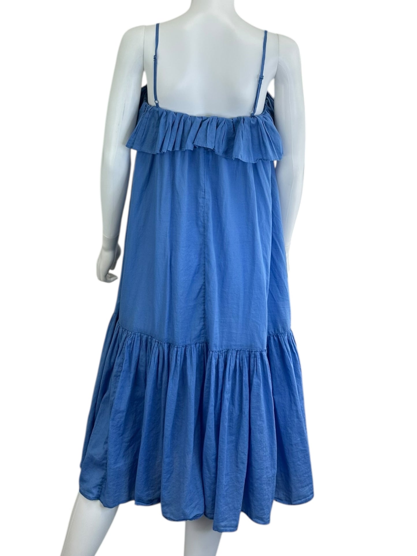 J. Crew Blue Ruffle Trim Sundress Size XS