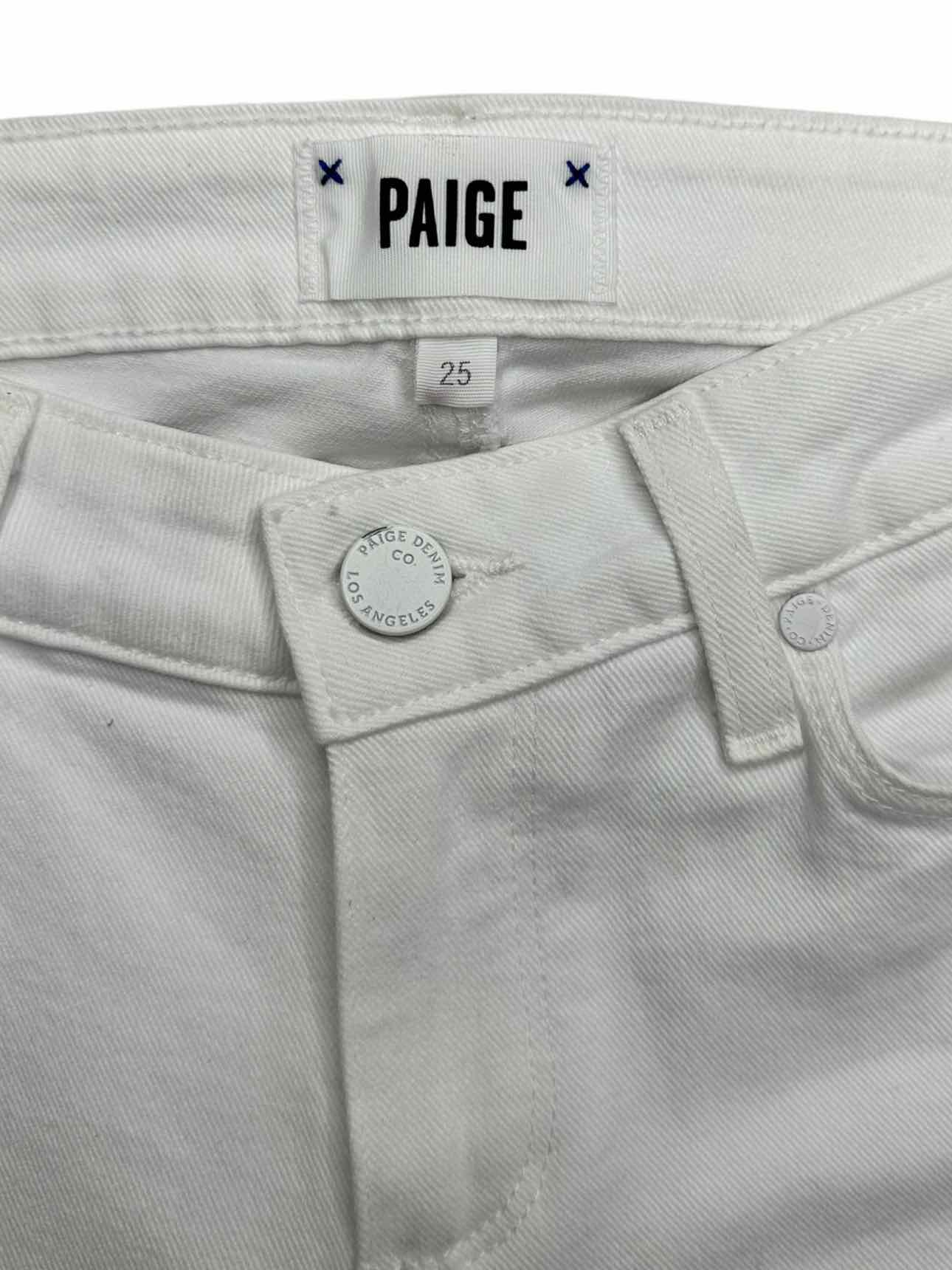 PAIGE White Verdugo Crop Jean Size 25