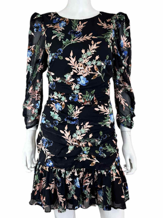 Astr Size Black Floral Cocktail Dress M