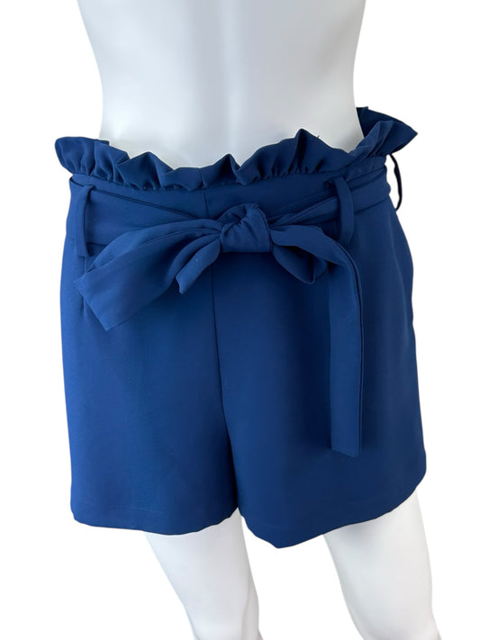 AMANDA UPRICHARD Navy Wyatt High Waist Shorts Size S