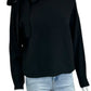 WHITE + WARREN Black 100% Cashmere Sweater Size S