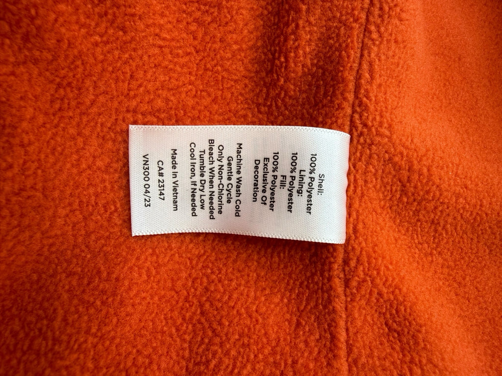 Talbots Orange Quilted Puffer Vest Size LP