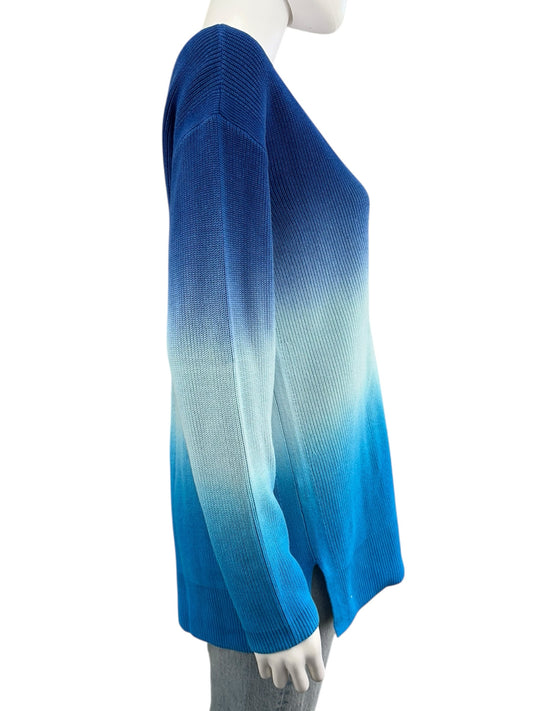 Talbots NWT Blue Ombre Sweater Cardigan Size M