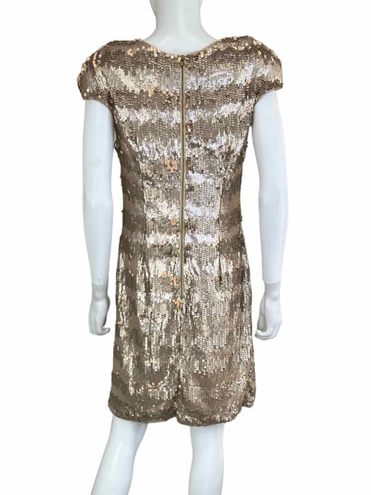 VERA WANG NWT Gold Sequin Cocktail Dress Size M