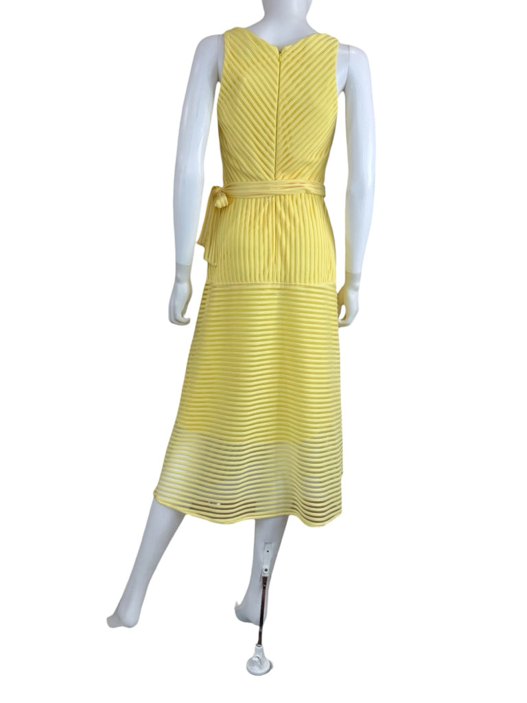 ANTONIO MELANI NWT Yellow Mesh Striped Enid Dress Size 2